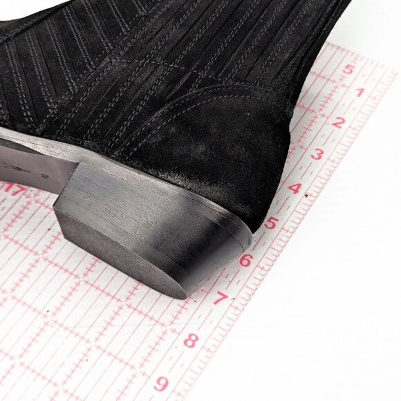 AllSaints Fion Black Suede Western Chelsea Leather Boots Size 9.5-10US EUR40 - Picture 6 of 7